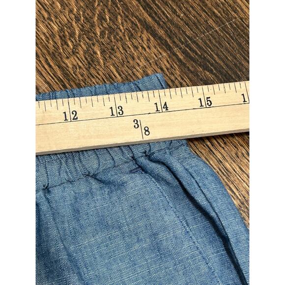 NWT‎ J.Crew Women's Chambray Drawstring Pocket Pull-On Tapered Leg Pants Size 4 - Picture 7 of 8